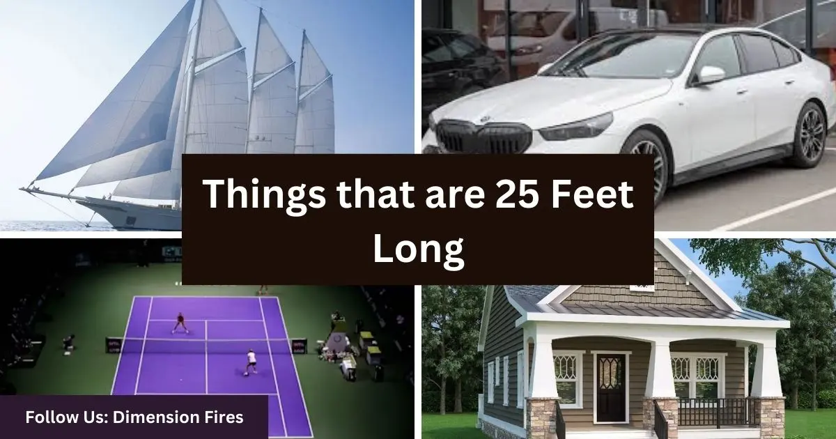 things equal to 25 feet long